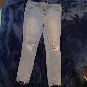American Eagle Light Ripped Jeans